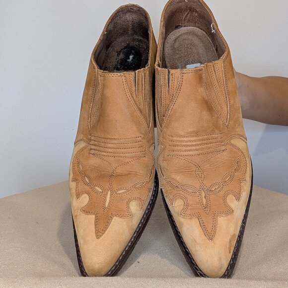 Vintage Guess? by Georges Marciano Western Short Boots Loafers - Picture 1 of 8